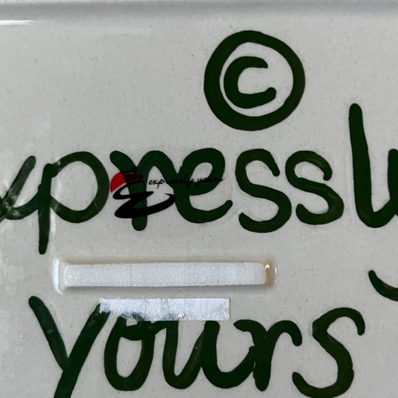 Expressly Yours Pottery Snowman Square platter 9 x 8 Christmas Winter Holiday - Picture 6 of 6